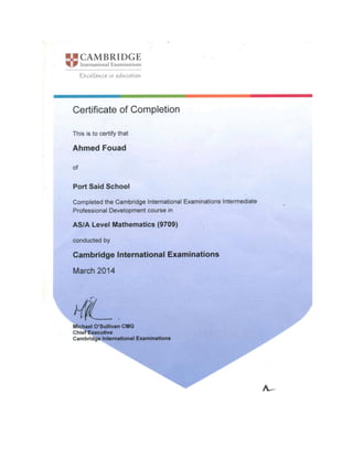 Cambridge Certification