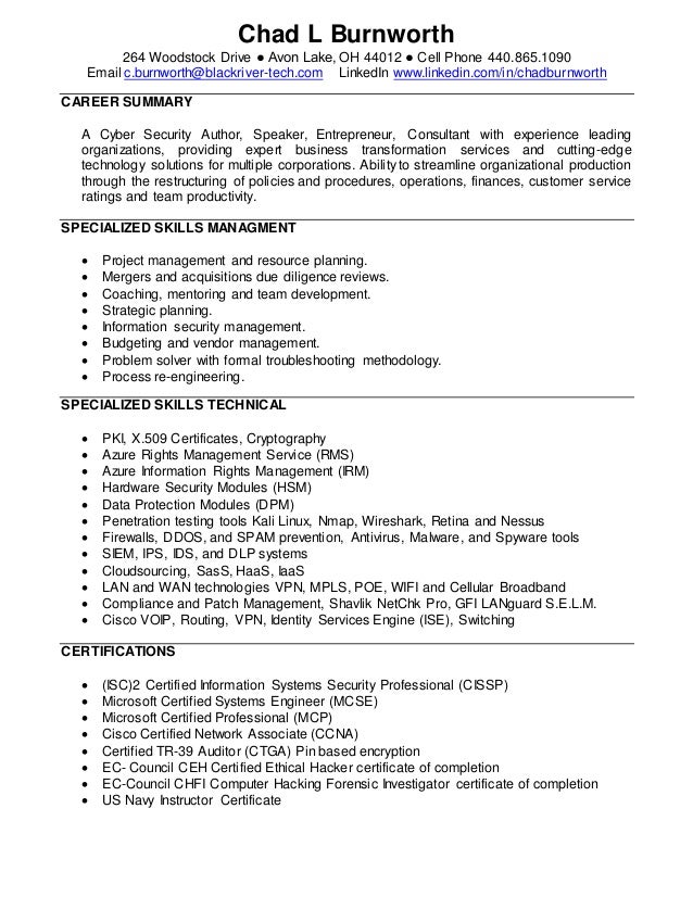 resume chad burnworth 2017 long specialized skills for resume