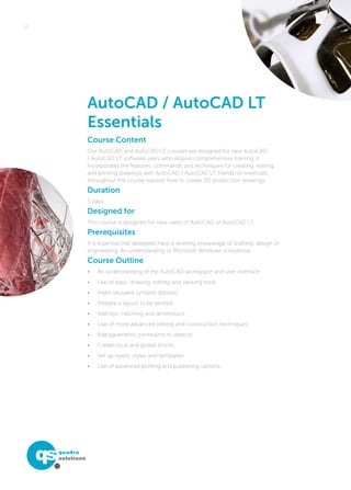 MFG Autodesk Training Brochure | PDF