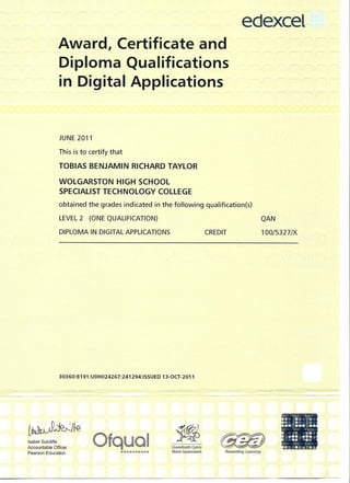Level 2 Diploma in Digital Applications | PDF