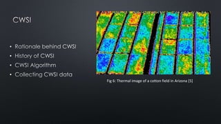 •
•
•
•
Fig 6: Thermal image of a cotton field in Arizona [5]
 