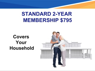 Covers
Your
Household
STANDARD 2-YEAR
MEMBERSHIP $795
 