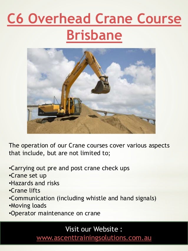 C6 overhead crane course brisbane