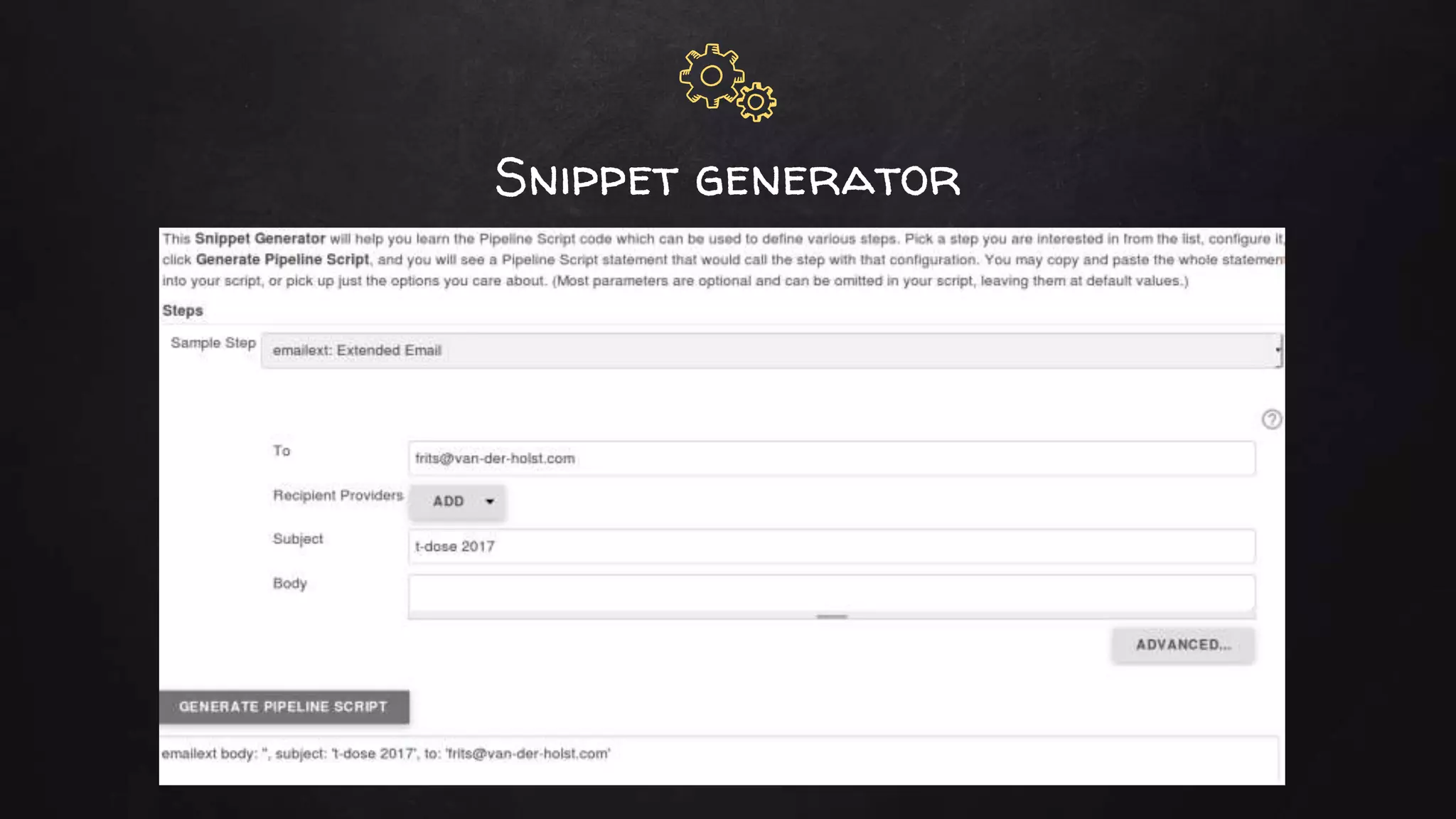Snippet generator
 