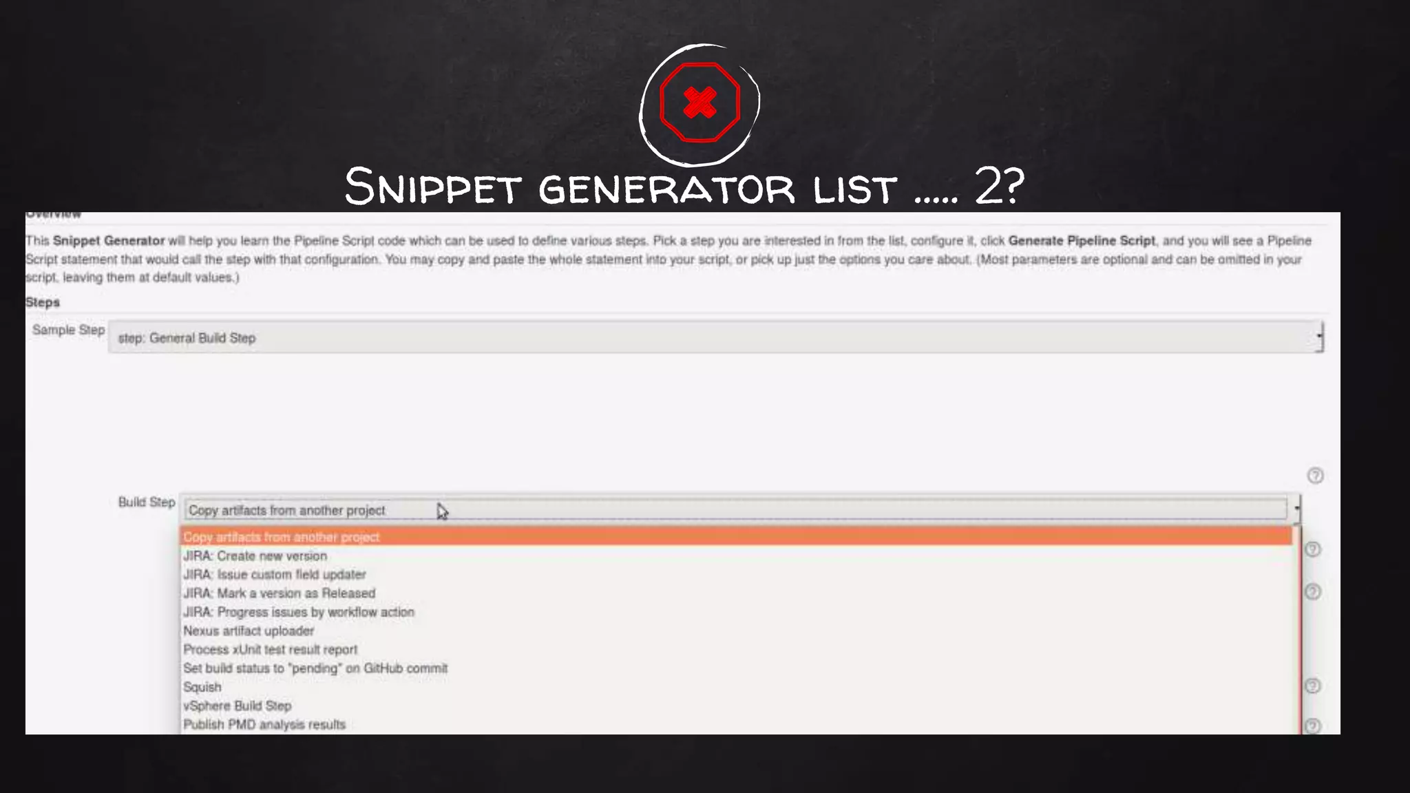 Snippet generator list ..... 2?
 