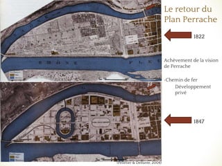 Le retour du
Plan Perrache
Achèvement de la vision
de Perrache
•Chemin de fer
Développement
privé
1822
1847
(Pelletier & Delfante, 2004)
 