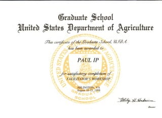 USDA Certificate