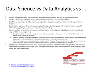 Introduction to Big Data and Data Science | PPTX