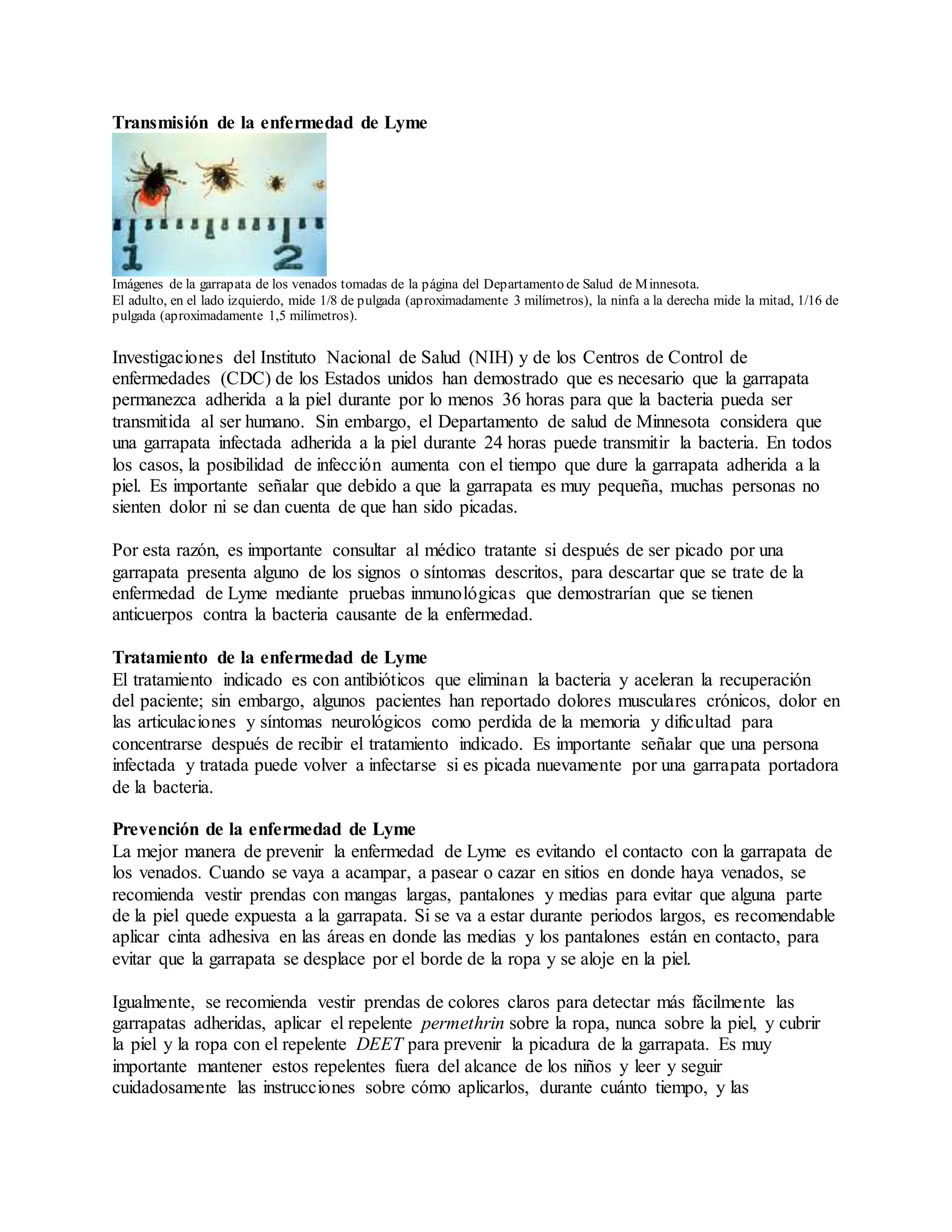 Enfermedad de Lyme | DOCX