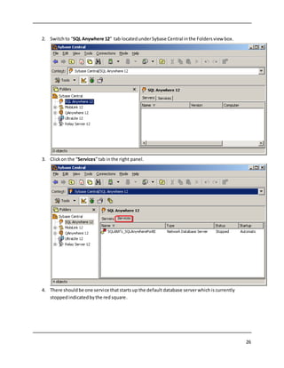SAP SQL Anywhere High Availability Tutorial for Business Objects | DOCX