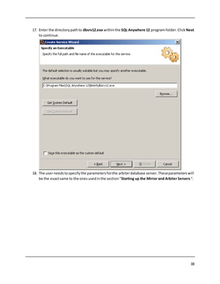 SAP SQL Anywhere High Availability Tutorial for Business Objects | DOCX