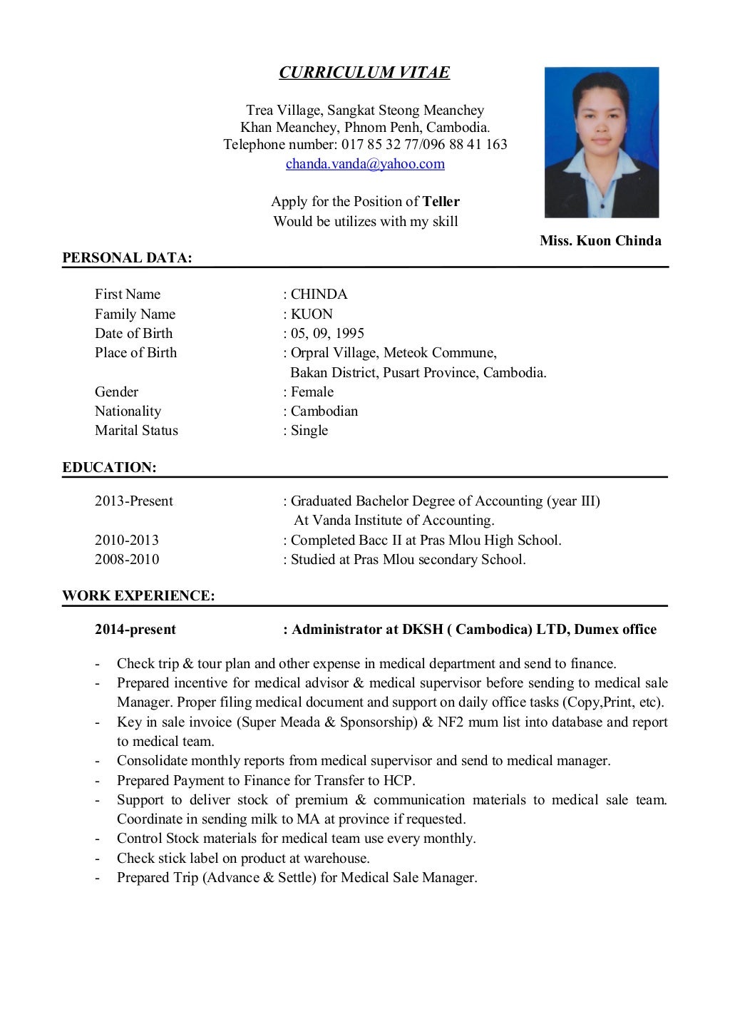 My CV