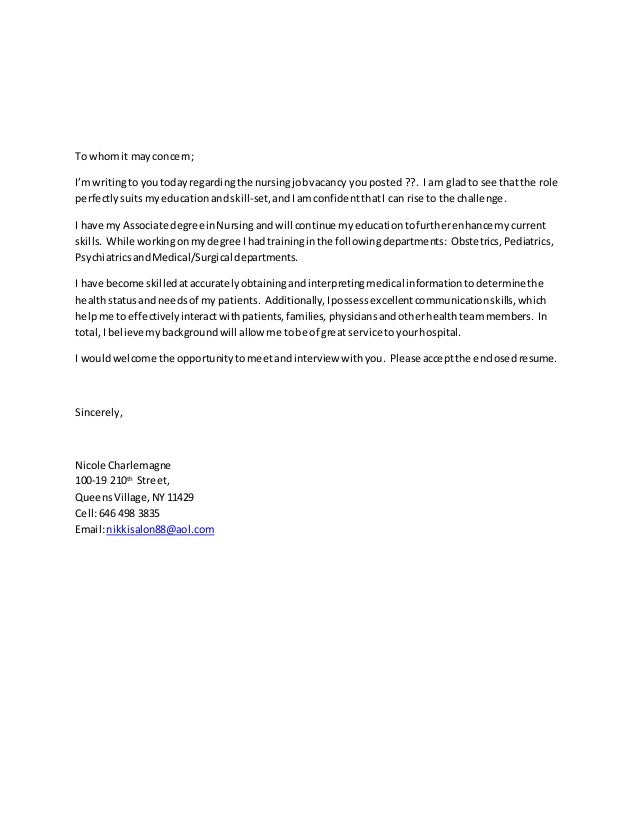 Nicole Cover Letter