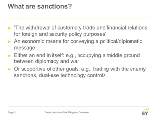 Berezansky Vladimir Trade Sanctions Risk Mitigation Overview Slide 3