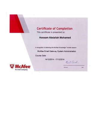 McAfee Certification
