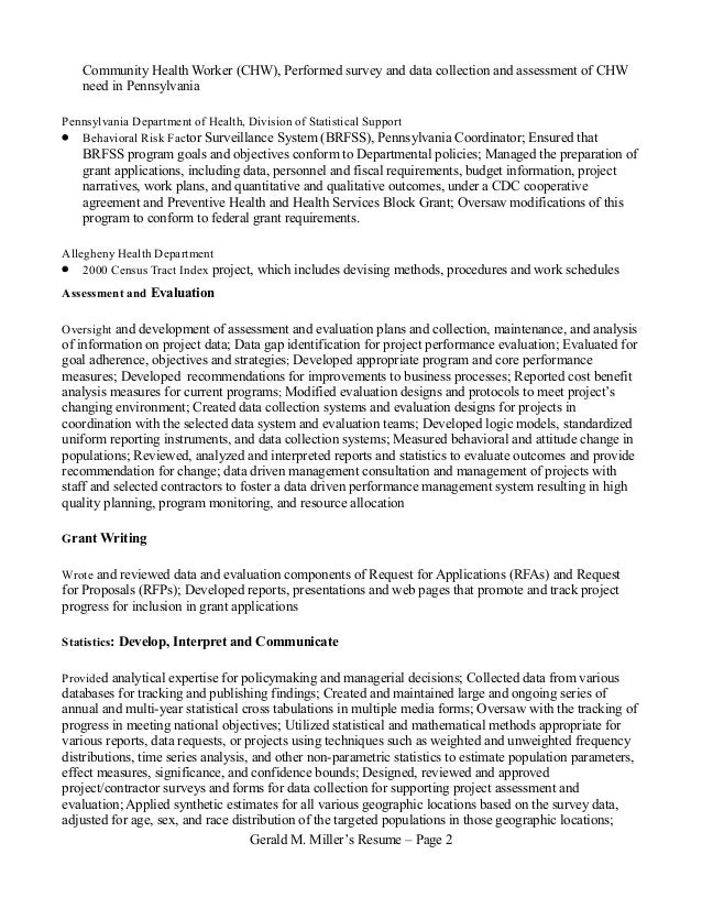 Resume Gerald Miller