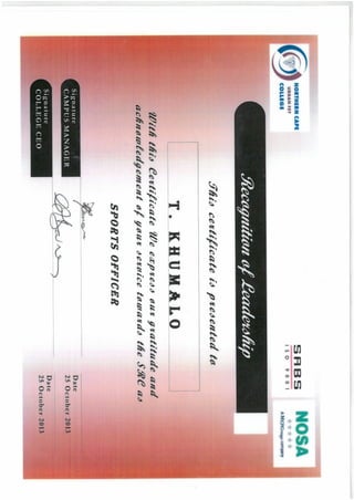 FET Certificate
