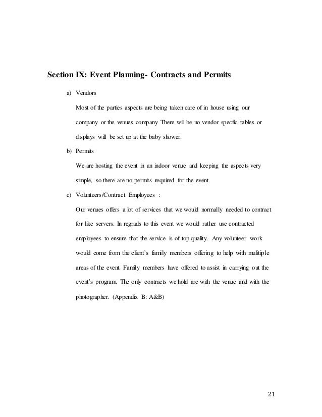 event planner contract sample