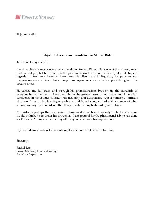 ernst amp young letter of recommnedation to whom it may concern letter of recommendation