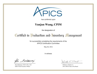 APICS_CPIM_Original_Certificate_Letter | PPT