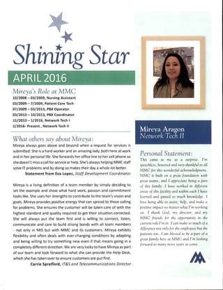 Shinning Star of April
