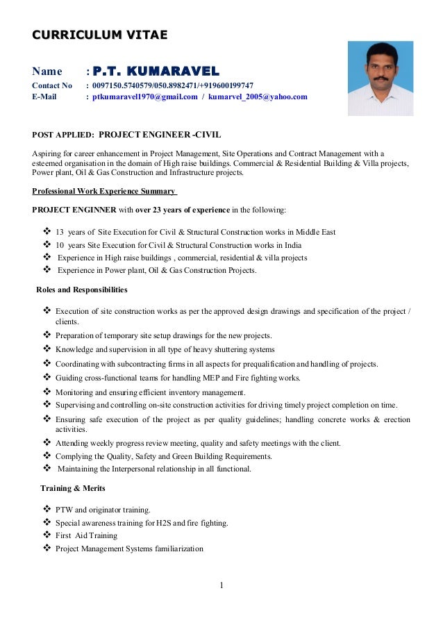 project engineer civil resume rev 0 dated 24 june 2016 construction project engineer resume