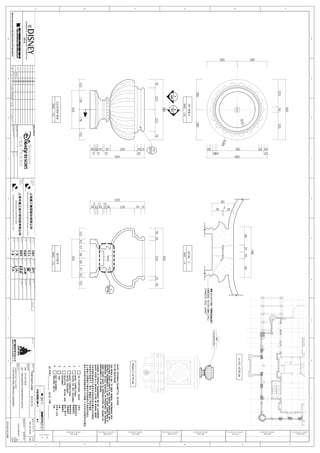 E
D
C
B
A
10987654321
A
10987654321
D
B
E
F
F
DESCRIPTIONOFREVISIONSISSUEDFOR
DRAWINGNO.REVISIONNO.
SHEETTITLE
UNITNAME
PROJECTAREA
ISSUENO.DATE
PROJECTNO./PKG.CODE
APPROVER
PROJECTMANAGER
VERIFIER
CHECKER
DESIGNER
项目区域
子项名称
图纸名称
审定
项目负责人
审核
校对
设计
日期版本内容修订内容
项目编号
图号版次
版号.
项目名称
DISCIPLINELD
专业负责人
SIGNATURE:
签名:
OFFICIALSTAMP
出图专用章
REV.NO.
修订号.
LDIREVIEW
设计院审定人业主审定人
SIGNATURE:
签名:
SIGNATURE:
签名:
SIGNATURE:
签名:
SIGNATURE:
签名:
SIGNATURE:
签名:
SIGNATURE
签名
SIGNATURE
签名
业主设计经理
业主专业负责人
CONFIRMATIONARCH
建筑会签
CONFIRMATIONSTRUCT
结构工程会签
CONFIRMATIONMECH
机械工程会签
CONFIRMATIONELEC
电气工程会签
SHANGHAICONSTRUCTIONGROUPSHARECO.,LTD.
工程承包商：
Contractor
深化设计：
ShopDrawing
SHANGHAICONSTRUCTION
DESIGN&RESEARCHINSTITUTECO.,LTD.
PHASE
阶段
CONFIRMED
会 签
COMPANY NAME
单位名称
TECHNICAL LEADER
技术负责人
COMPANY NAME
单位名称
TECHNICAL LEADER
技术负责人
COMPANY NAME
单位名称
TECHNICAL LEADER
技术负责人
COMPANY NAME
单位名称
TECHNICAL LEADER
技术负责人
01
12
23
34
45
56
67
78
89
设计单位审阅仅确认本设计图纸符合设计师原设计意图
GRCPRODUCTDESIGN
GRC产品设计
GC4-SD-001224B
025FEB14
10OCT13
FANTASYLAND
401-奇幻童话城堡
A-510-GFRCRAILPRODUCTDRAWING
A-510-栏杆产品示意图
401-ENCHANTEDSTORYBOOKCASTLE
梦幻世界
SDL-401-00-00PSD
A-510-PSD-077
(316L)
无异议
修改指定处无
需重新提交
修改指定处，
并重新提交
退回，修订并
重新提交
无效
未审阅仅作
记录）
审阅人:日期
加工图提交项审阅
本次审阅仅检查是否大致符合所适用的设计概念及合同要求。
该审阅并不检查尺寸，细节，数量或工序的正确性，
且上海迪士尼度假区不据此作任何陈述亦不承担任何责任。
除非出具单独书函或修改指令予以明确不允许对合同要求作出修改。
QUANTITY(数量）
9件F10/GFRC/09-1
NO.(编号）
 