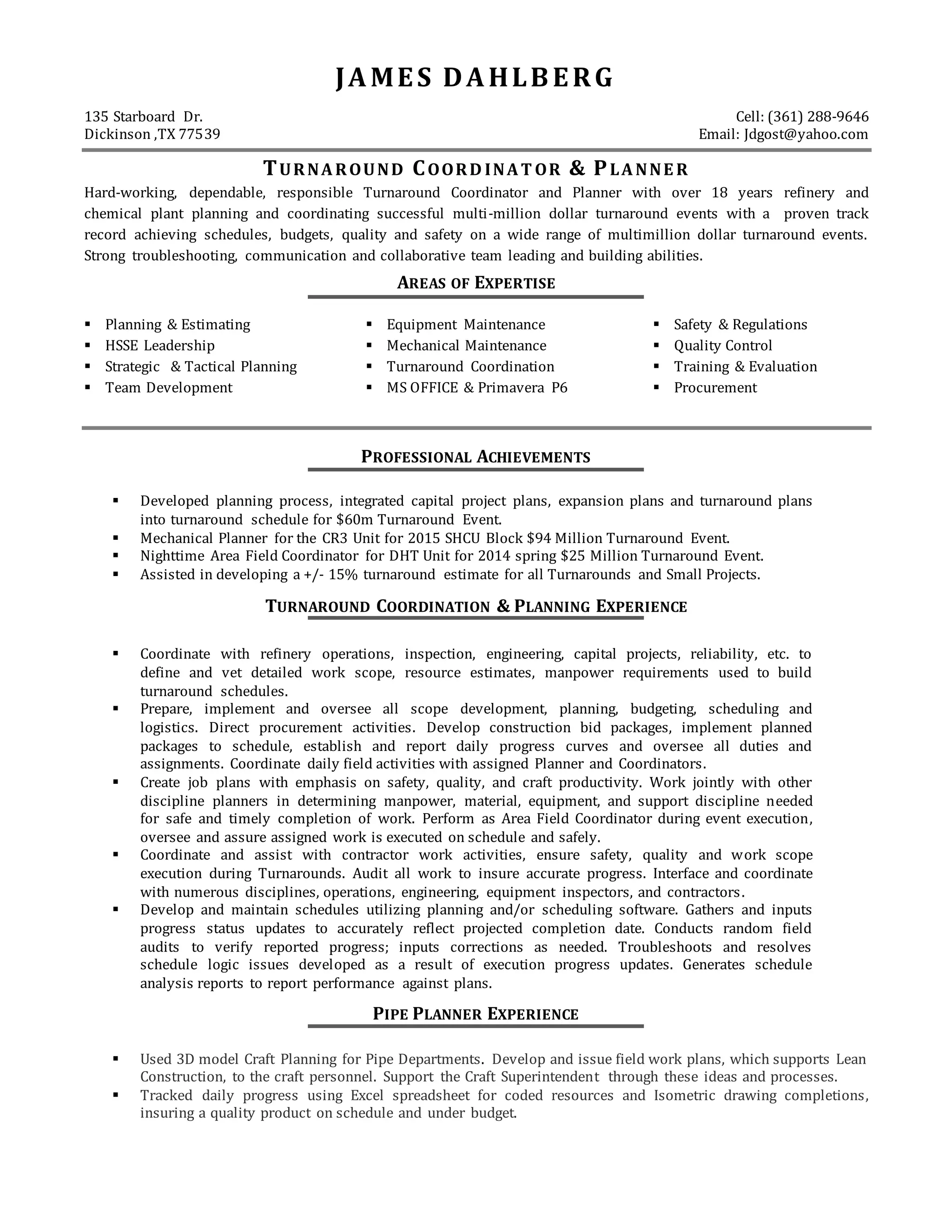 jamesdahlbergturnaroundcoordinator PDF