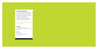 Food is Everything to us.
If you are interested in learning more
about how our passion for food helps
us to deliver outstanding foodservice
solutions to businesses and
organisations of all shapes and sizes,
we would love to hear from you.
teraesa.broome@catermasters.co.uk
T: 07827 249104
Head Office
T: 01926 314509 F: 01926 470710
Frederick House 1 Augusta Place Leamington
Spa CV32 5EL
London
T: 0207 628 2218
90 Long Acre Covent Garden
London WC2E 9RZ
 
