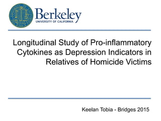 Longitudinal Study of Pro-inflammatory
Cytokines as Depression Indicators in
Relatives of Homicide Victims
Keelan Tobia - Bridges 2015
 