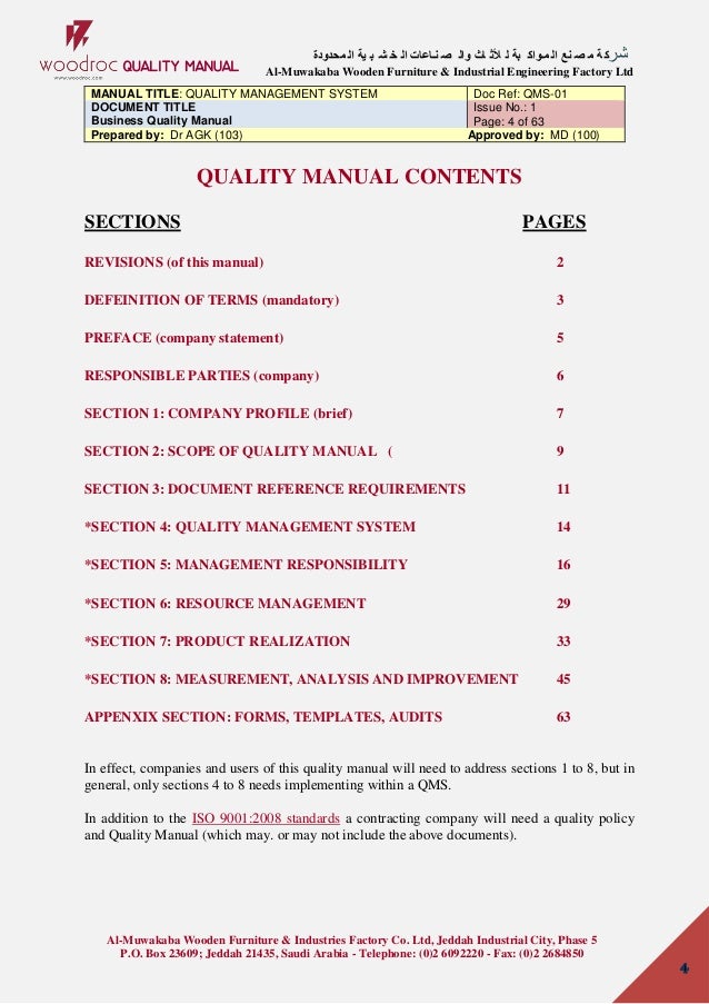 QUALITY MANUAL System