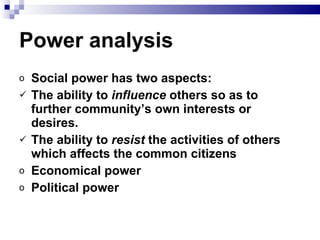 Community Power Analysis Example C7_D11 Community Participation and Empowerment_Rabindra Nath Sabat | PPT