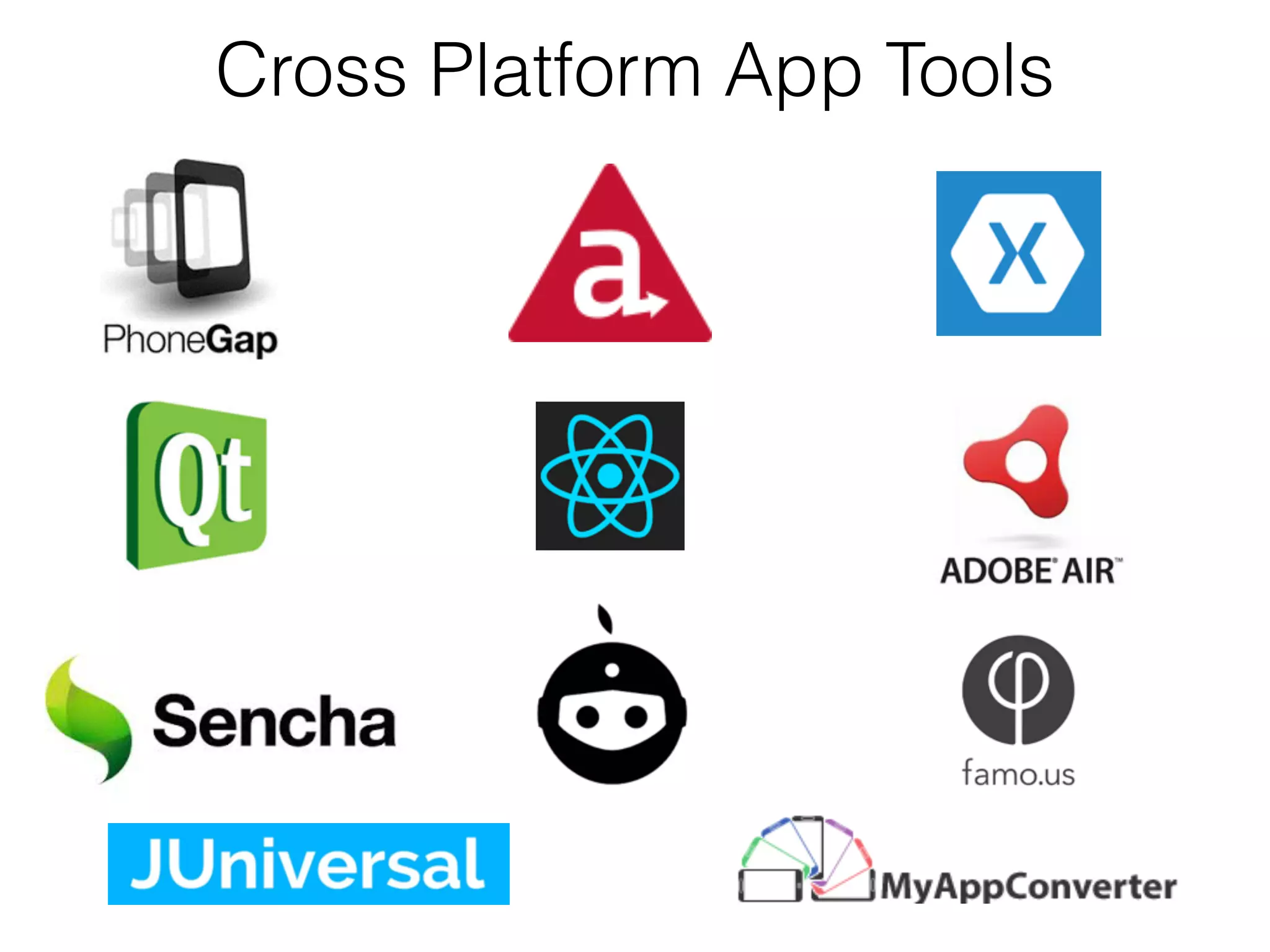 Cross Platform App Tools 