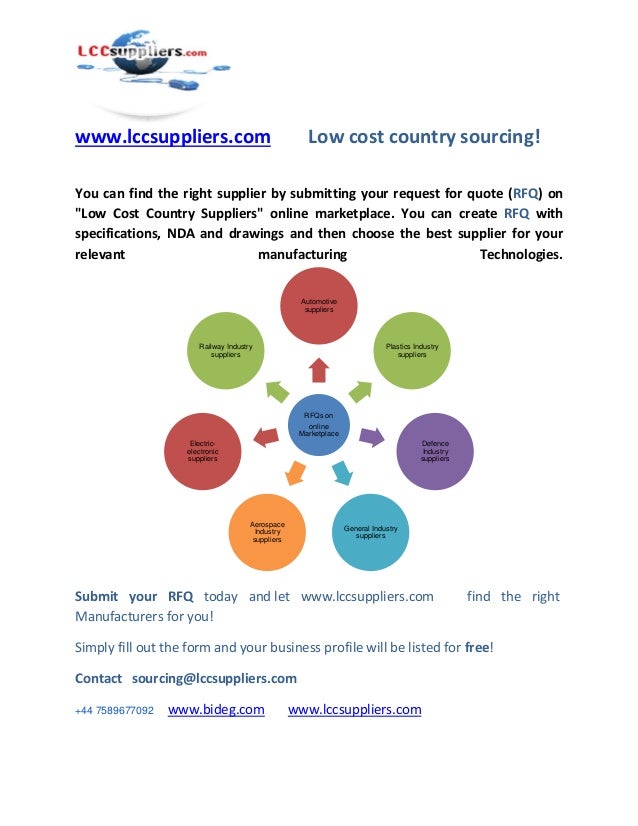 Low cost country sourcing