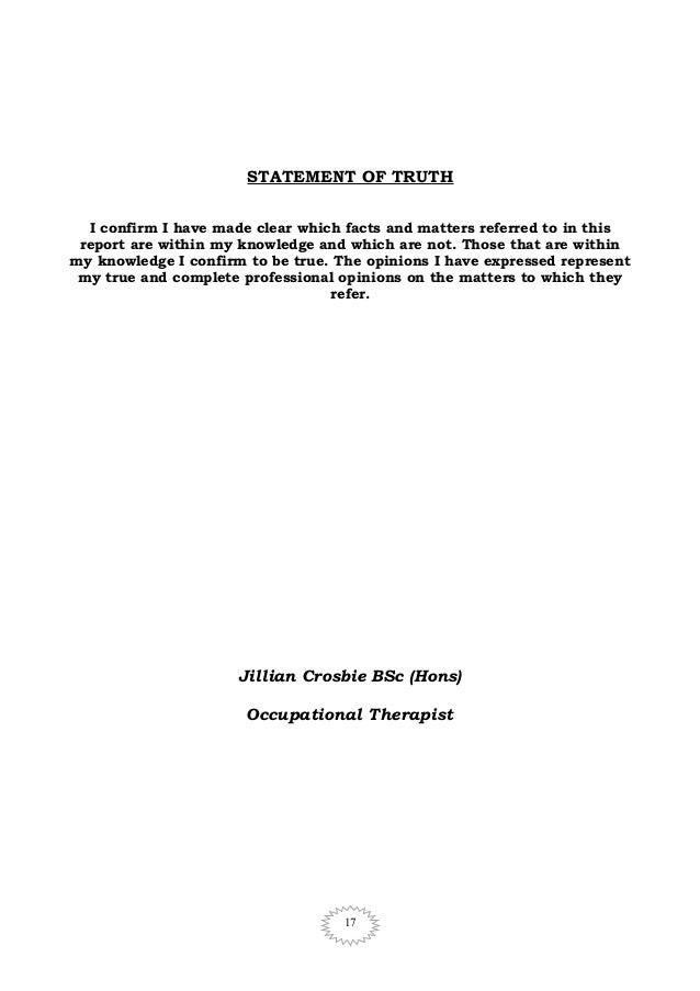 Example report Mr Roy Day