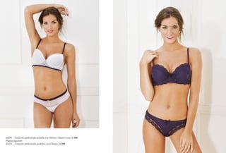 23298	 Conjunto preformado puntilla con elástico / blanco-coral / $ 399
Página siguiente	
23310	 Conjunto preformado puntilla / azul-blanco / $ 399
 