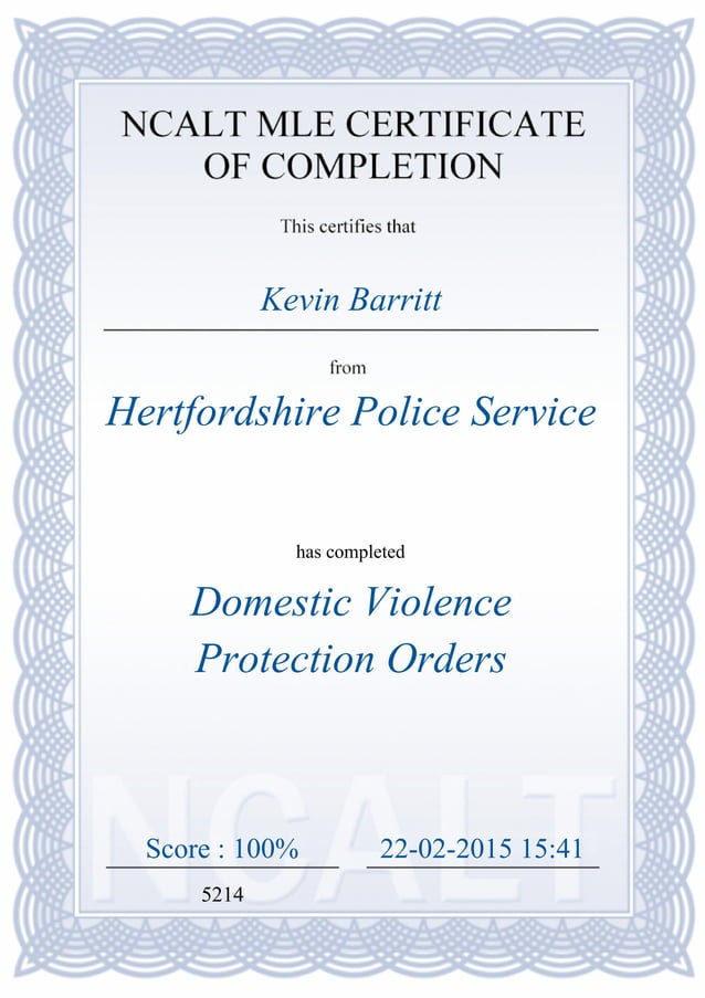 Domestic Violence Certificate PDF Domestic Violence Certificate PDF