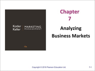 Copyright © 2016 Pearson Education Ltd. 7-1
Chapter
7
Analyzing
Business Markets
 