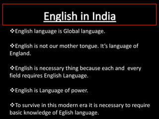 english language in india today