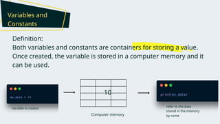 Variable In Computer Science Definition c8 computer science grade 8-9 content explanation | PPTX