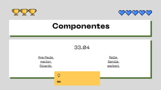 Ana Paula
marlon
Ricardo
Raile
Samila
werbert
Componentes
33.04
 