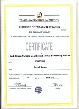 EACFFP Certificate
