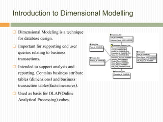 Introduction to Dimesional Modelling | PPTX
