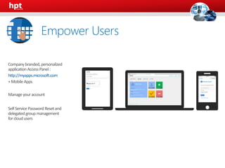 http://myapps.microsoft.com
Empower Users
 