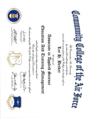 CCAF Education Training Diploma