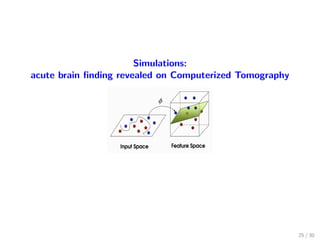 Simulations:
acute brain ﬁnding revealed on Computerized Tomography
25 / 30
 