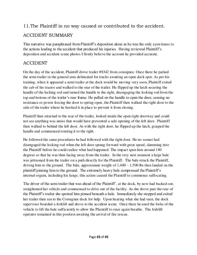 Deposition Summary Template - FREE DOWNLOAD