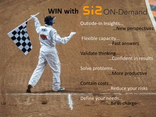 5Rapid Problem Solving, Insights and Support in remote deep dive sessions
Outside-In Insights…
…New perspectives
Flexible capacity…
...Fast answers
Validate thinking...
…Confident in results
Solve problems…
…More productive
Contain costs…
…Reduce your risks
Define your needs…
…Be in charge
WIN with
 