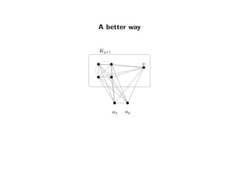 A better way
Kq+1
v
a3
. . .
ap
 