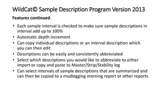 WildCat© Sample Description Program Version 2013 Presentation | PPT